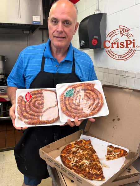 Dom's Hot Sausage CrisPi Thin Pizza
