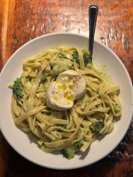 Broccoli Burrata Fettuccine