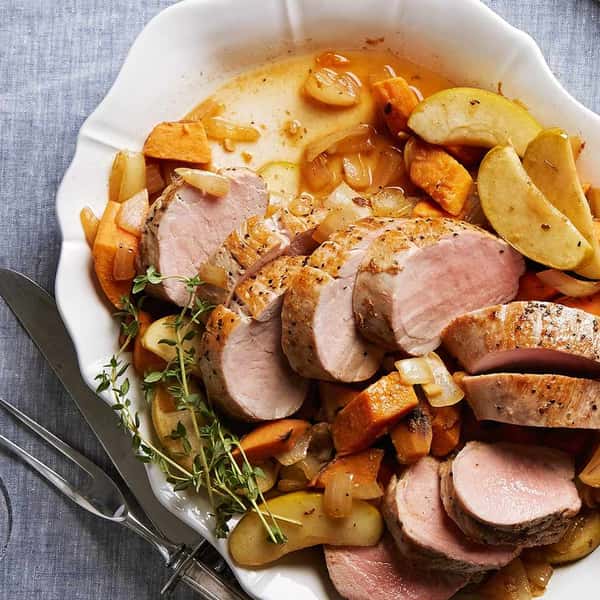 Sauteed Pork Chop with Apples and Onion