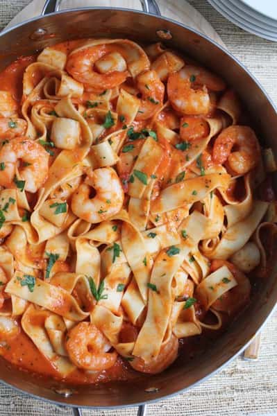 Pappardelle Pasta with Shrimp