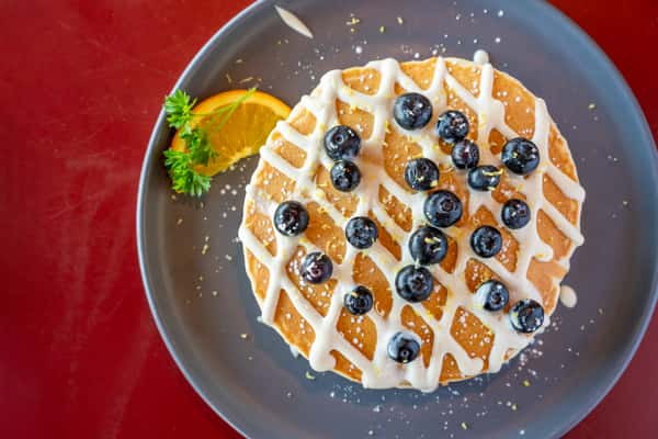Lemon Blueberry Ricotta Pancakes