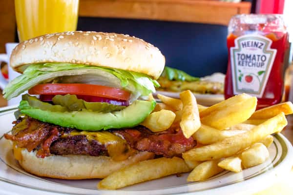 Avocado Bacon Cheeseburger