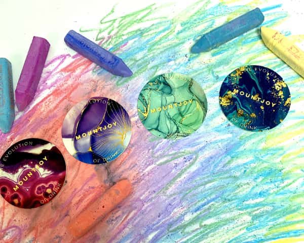 coasters with chalk