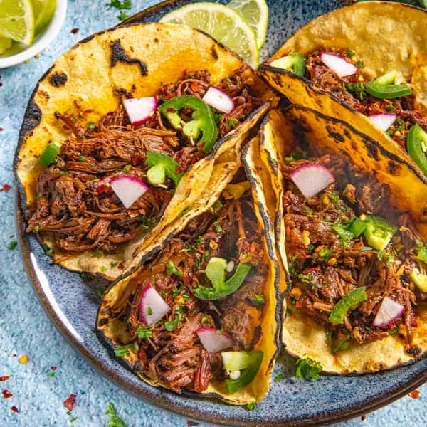 (3) Barbacoa Tacos