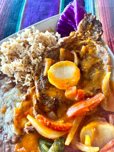 Delicious steak simmered in Dona Marias semi-sweet, creamy, chipotle-cilantro sauce.