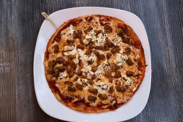 Spicy Sausage & Goat Cheese Pizza