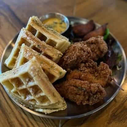 waffles and chicken