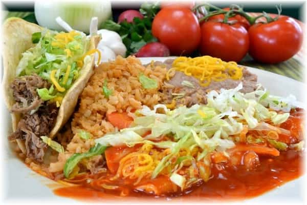 taco enchilada plate