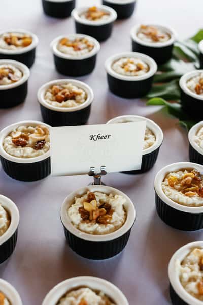 small bowls of appetizers