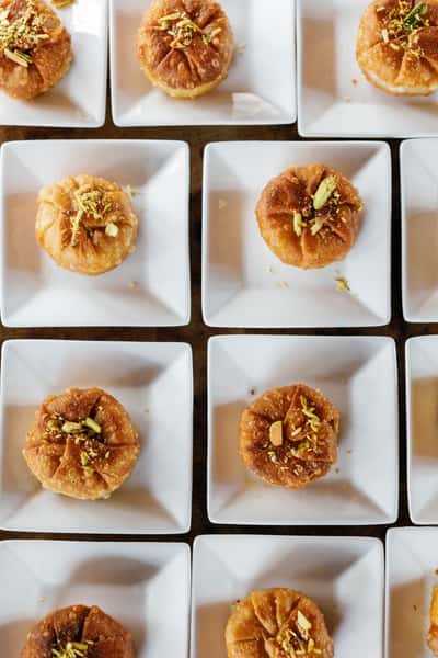 small plates of appetizers