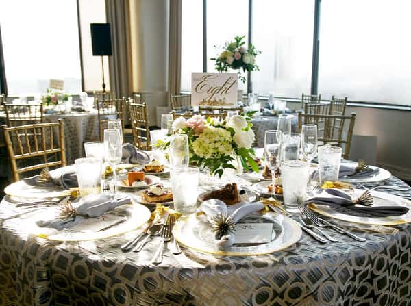 round dining table with window view