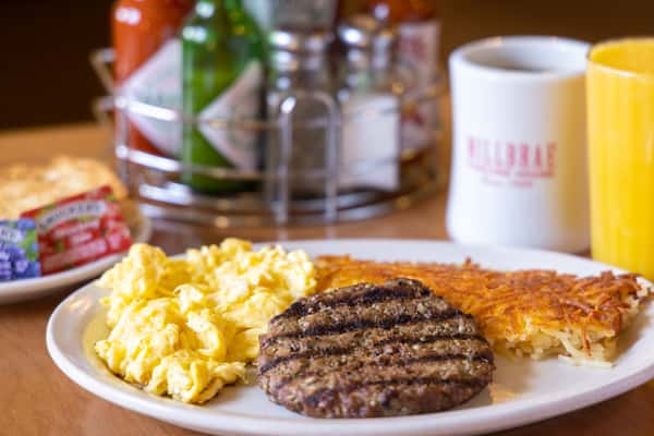 Hamburger Patty & Eggs