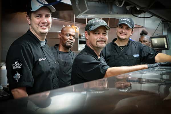 cooks in the kitchen
