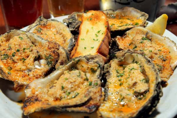 Grilled Garlic Parm Oysters