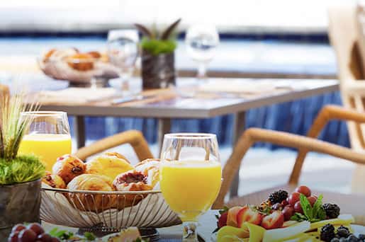 bed and breakfast spread