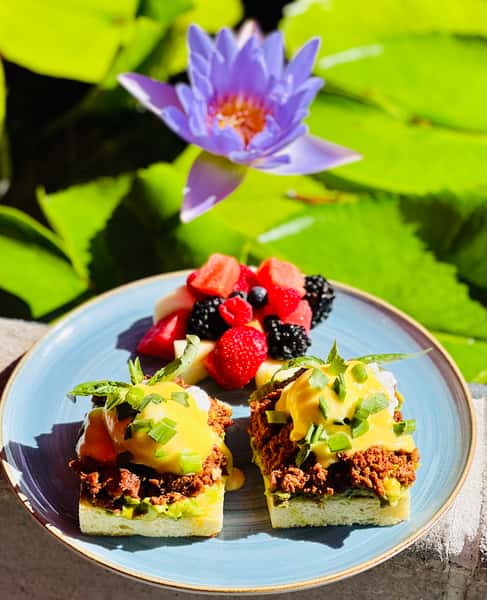 Chorizo Smashed Avocado Benedict