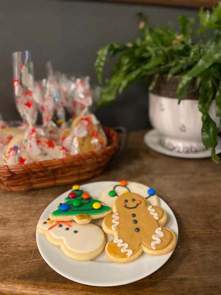 1 Dozen Decorated Holiday sugar cookies