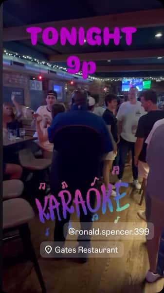 It’s nothing but FUN at GATES!#newcanaan #karaoke #ctkaraoke #latenightmenu