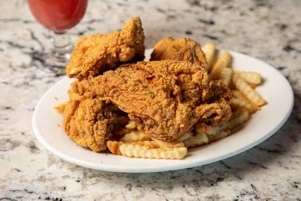 fried chicken and fries
