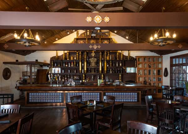interior view of bar and tables