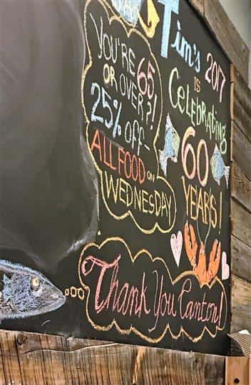 Sign with promotion for new sale for 60th anniversary