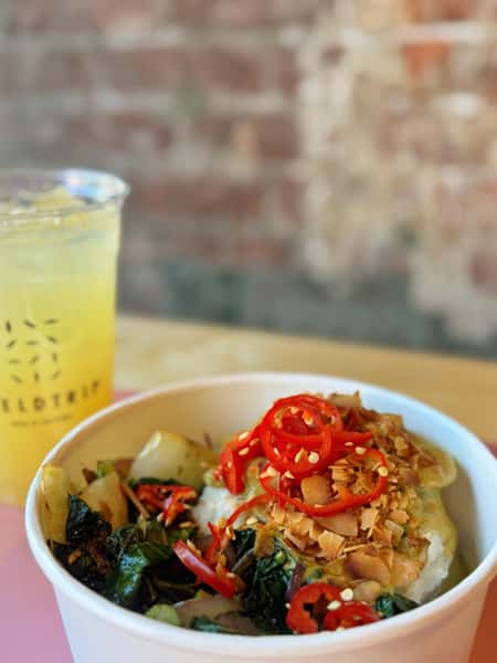 Bowl mixed variation with drink Fieldtrip
