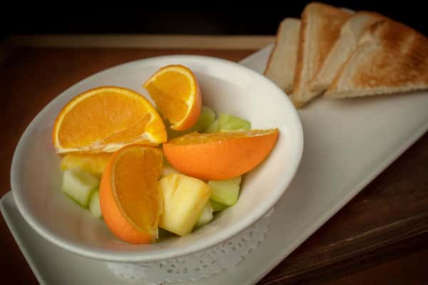 Fruit Plate and Toast