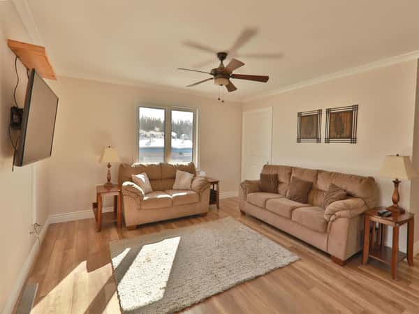 Upstairs living area