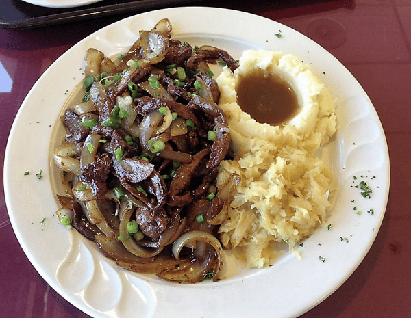 Grilled Calves Liver & Onions