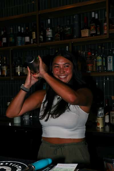 Bartender shaking cocktails