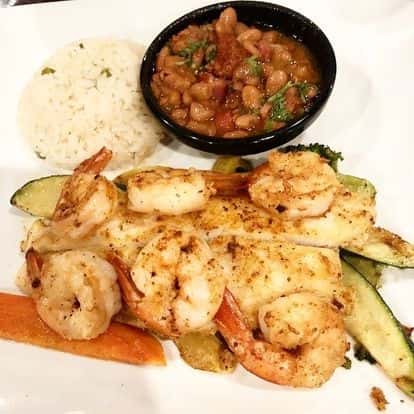 Grilled shrimp plate