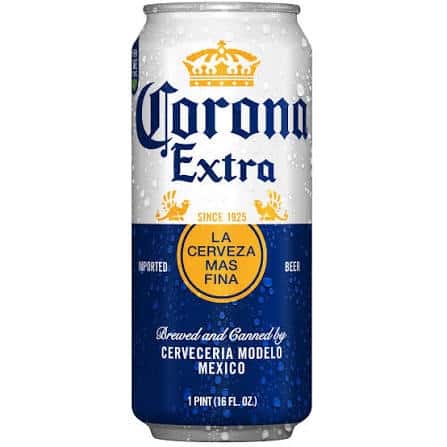 Corona, 16oz can beer, 4 pack (4.6% ABV)