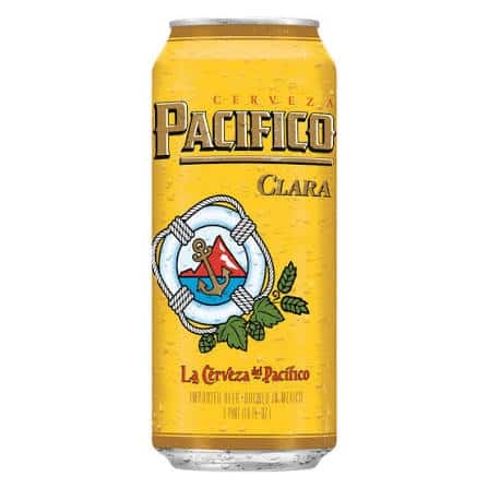 Pacifico, 16oz can beer, 4 pack (4.4% ABV)