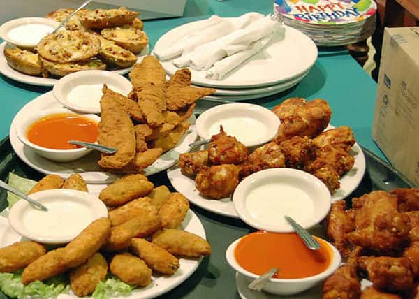 several appetizers on a table