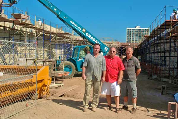 La Bella employees at a construction site