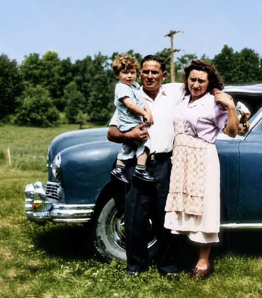 Kid Joe Raso in Hands of Papa Tony 1951 Kitty Raso Too