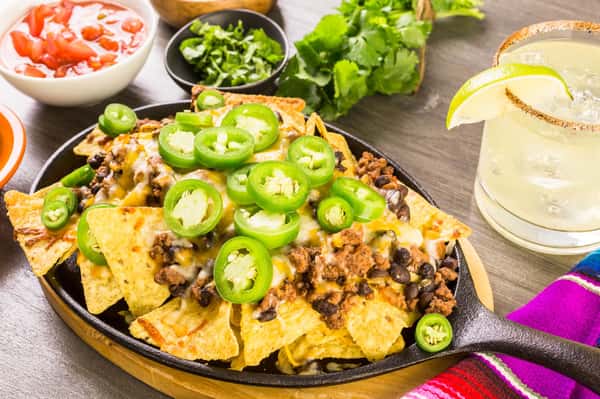 Nachos with jalapenos