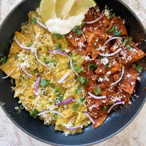 Chilaquiles Red or Green Salsa
