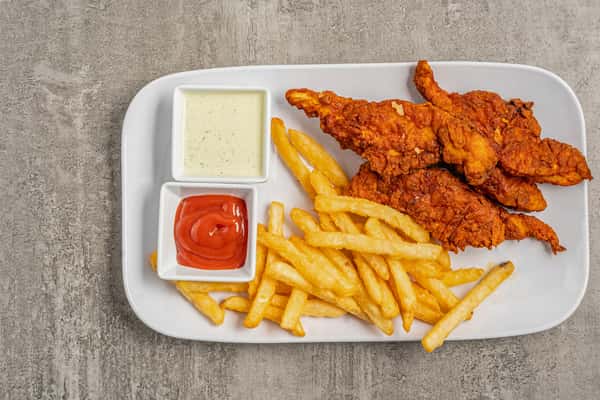 Chicken tenders with fries