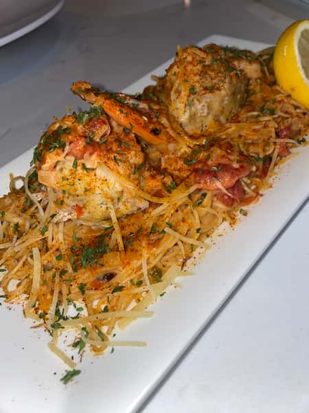 Spicy Shrimp and Crab Meatballs Al La Vodka