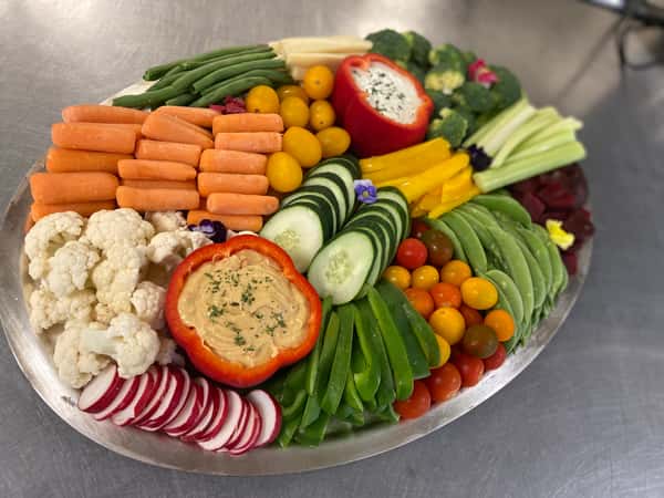Veggie platter silver platter