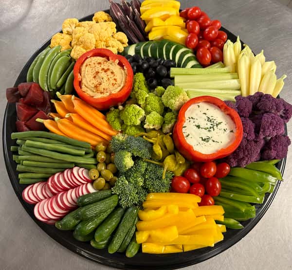 Veggie Board on disposable platter