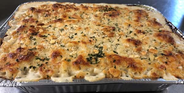 Tray of mac and cheese