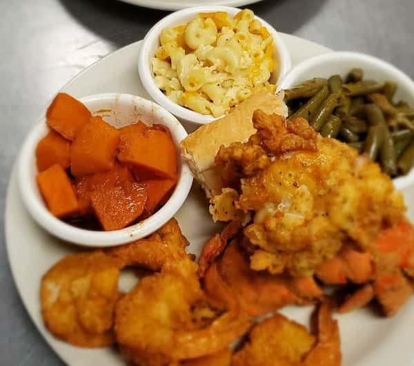 fried chicken and shrimp