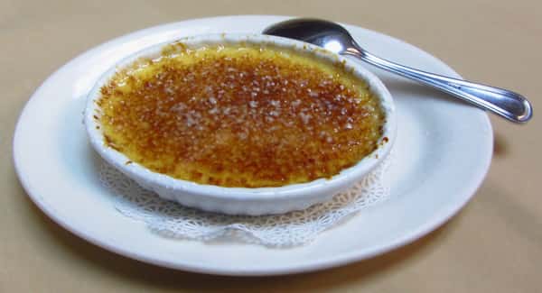 Our homemade crème brûlée