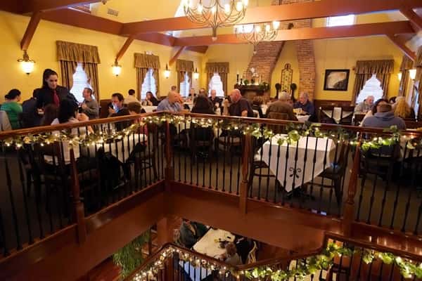 customers sitting at tables