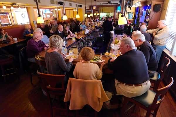 customers sitting at tables