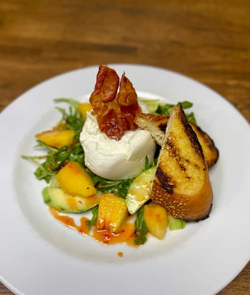 Burrata and Fruit salad