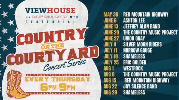 Country on the Courtyard concert series lineup ViewHouse Centennial 2024