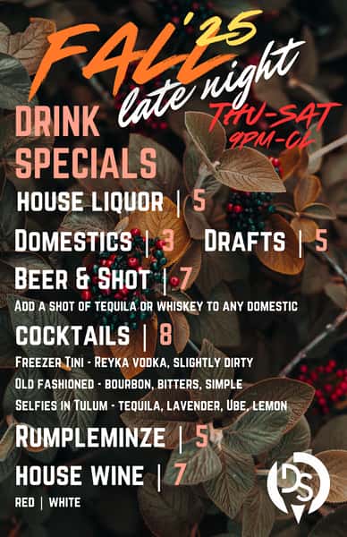 LATE NIGHT HAPPY HOUR